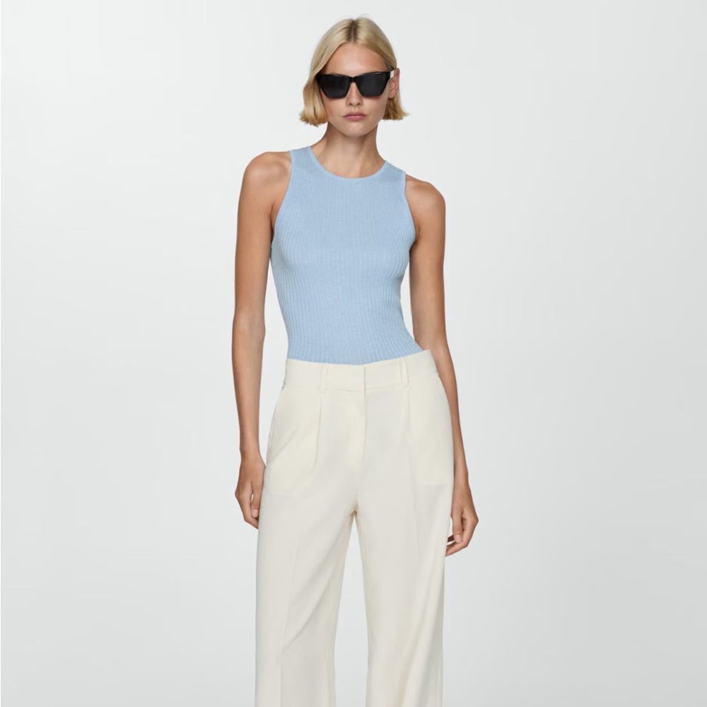 MANGO Ribbed Knit Top *S* Never Worn